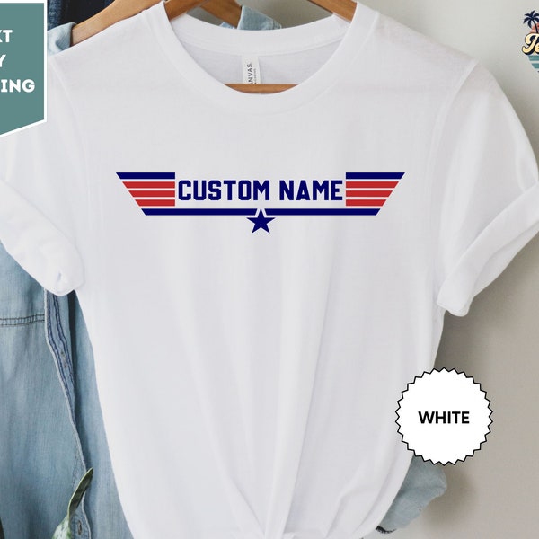 Maverick Goose Viper Shirt, Custom Name Shirt, Grunge Effect Shirt, Custom Logo Shirt
