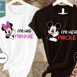 Disney Mickey and Minnie Shirt, His Minnie Her Mickey Matching Shirt, Disneyland Couples Shirt, Family Vacation Shirt