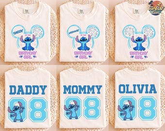 Birthday Girl Shirt, Personalized Birthday Shirt, Disney Stitch Birthday Sweatshirt, Custom Stitch Birthday Shirt, WDW Family Vacation Tee