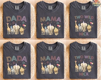 Two Wild matching family Shirt, Party Animal Birthday, Party Animal T Shirt, Two Wild Birthday, Safari Animals, Birthday Zoo