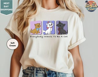 Disney Cats Shirt, Disney The Aristocats Bonjour Shirt, Everybody Wants To Be A Cats Shirt, Disneyland Trip T-Shirt