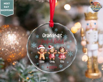 Décoration de biscuits préférés de grand-mère, cadeau de Noël personnalisé en pain d'épice pour la famille, décoration de cadeau petits-enfants