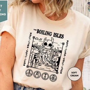 Boilng Isles The Owl House Magliette, T-shirt The Owl House, Maglietta Boiling Isles, Maglietta Magia e Demoni, Re Luz, Disney