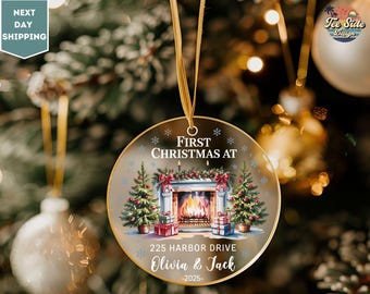 New Home Christmas Ornament, First Christmas in Our New Home Ornament, Personalized House Warming Christmas Gift, Happy New Home Gift