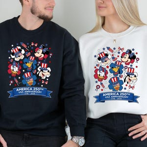 Camiseta de Mickey y sus amigos del 4 de julio de 2026, camiseta del Día de la Independencia de Disney, camiseta familiar de Disneyland, camiseta de Walt Disney World imagen 3