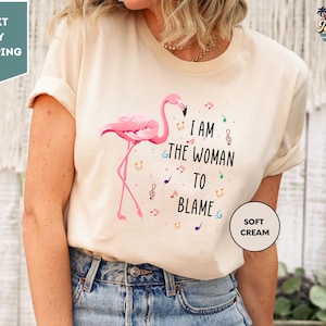 I am the Woman to Blame Shirt, Flamingoville Mardi Gras Shirt, R.I.P Jimmy Buffet Shirt, Funny Gift to Her Shirt