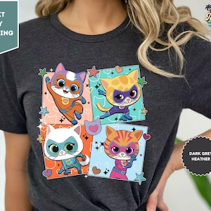 Disney Super Kitties Shirt, Super Cat T-Shirt, Super Kittie Buddy Bitsy Ginny Sparks Hero Shirt, Disney Kitties Tee