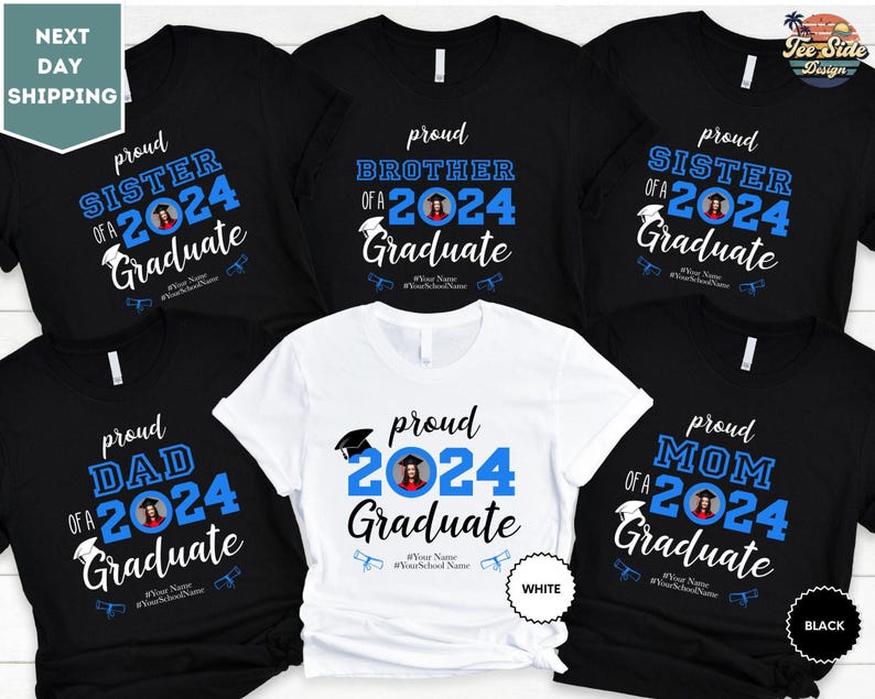 Custom Senior Shirt, Custom Graduation Shirt, Class of 2025 Family Graduation Shirt, Proud Family Shirt immagine 1