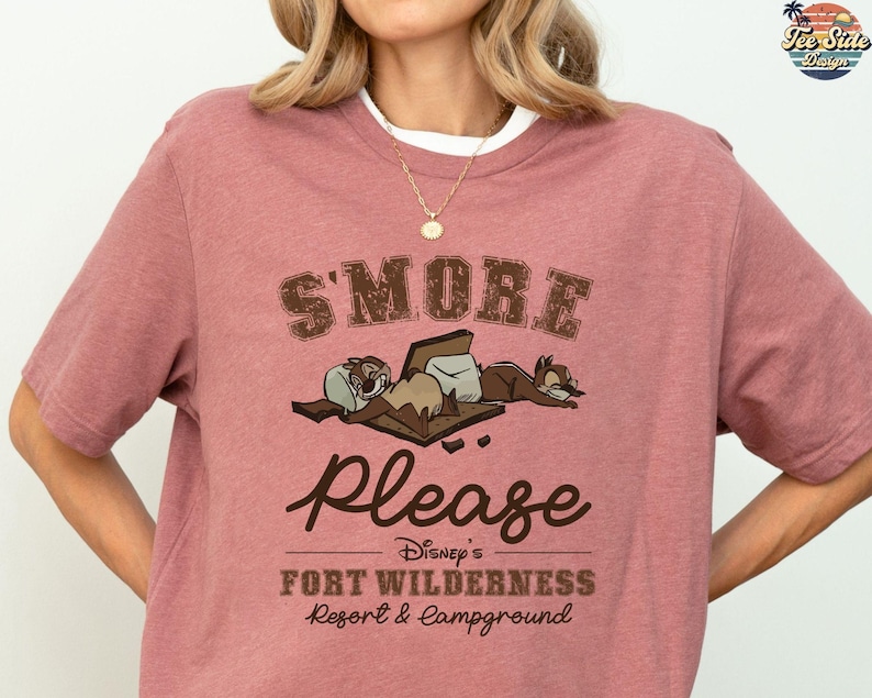 S’More Please Chip N’ Dale Shirt, Disney Happy Camper T-Shirt, Fort Wilderness Resort And Campground Camping Tee, Disneyland Trip afbeelding 3