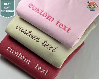 Op maat geborduurd sweatshirt, aangepast sweatshirt met borduursel, geborduurd sweatshirt, hoodie met aangepaste tekst, cadeau voor papa