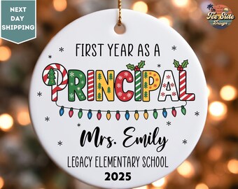 New Principal Ornament, New Principal Gift, Personalized Principal Christmas Ornament, Christmas Gift for Principal, Principal Appreciation