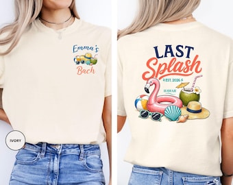 Custom Beach Bachelorette Shirt, Last Splash Bride Tee, Bridal Squad Sweatshirt, Pool Party Matching Tees, Wedding Day Crewneck