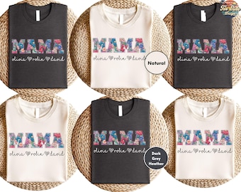 Wildflowers Mama Shirt, Personalized Floral Mama Shirt, Custom Mama Shirt, Mama and Kids Shirt, Gift for Mama