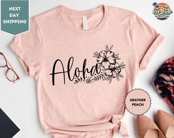 Aloha Shirt, Summer Tee, Floral Hawaii Shirt, Hawaii Family Vacation Shirts, Spring Shirts, Hawaii Trip Tee, Summer Shirt
