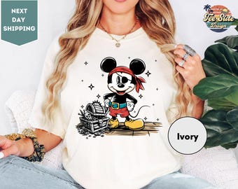 Comfort Colors Disney Mickey Mouse Pirates Sketch Shirts, Pirate Tshirt, Pirate's Life, Mickey Mouse Disney Cruise Shirt