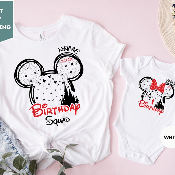 Custom Birthday Squad Shirt, Name Birthday Shirt, Personalized Disneyworld Family Shirts, Family Matching