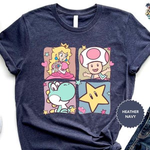 a t - shirt with mario and friends on it