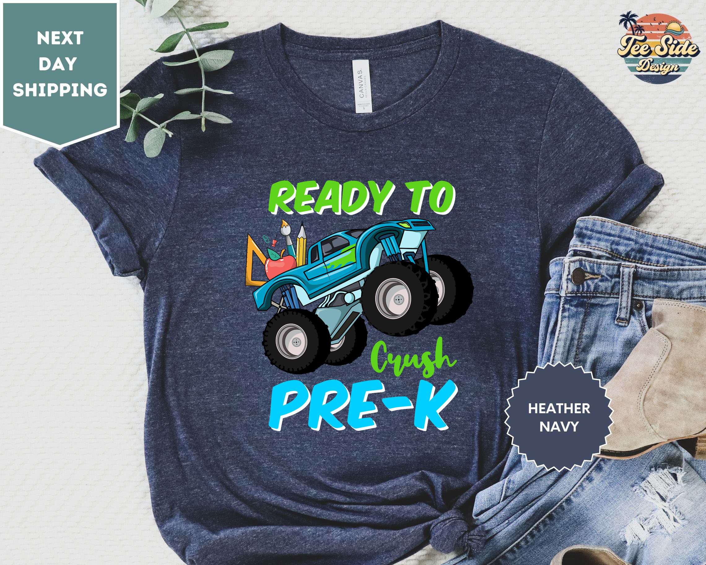 Boys Pre K First Day of School Shirt, Pre K Shirt For Boys, Ready To Crush, First Day of School, Peace Out Pre K Tee
