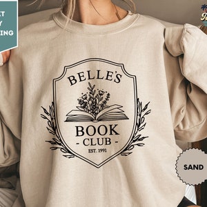 Belle's Book Shop Sweatshirt, Belle Princess Sweat, Beauty and the Beast Sweat, Book Lover Gift, Family Vacation Trip Shirt, Women and Girl