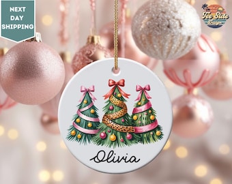 Personalized Christmas Tree Ornament, Custom Name Ornament, Holiday Ornament, Keepsake Name Xmas Decoration