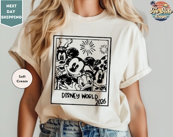Camiseta Mickey Squad Disneyworld 2026, camiseta de vacaciones Disney, camisetas Disneyworld, camisetas Disney para parejas, camisetas Disney para familias, viaje a Disney