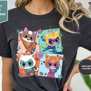 Disney Super Kitties Shirt, Super Cat T-Shirt, Super Kittie Buddy Bitsy Ginny Sparks Hero Shirt, Disney Kitties Tee