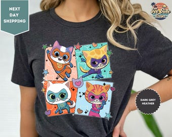 Disney Super Kitties Shirt, Super Cat T-Shirt, Super Kittie Buddy Bitsy Ginny Sparks Hero Shirt, Disney Kitties Tee