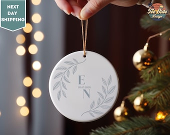 Personalized Married Ornament, Custom Wedding Ornament, Married Ornament, Anniversary Gift, Ornament With Name