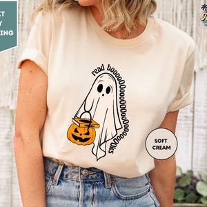 Ghost Reading Shirts, Fall Teacher Shirts, Halloween Teacher Shirts, Ghost Book shirt, Teacher T-Shirts, Fall Teacher 画像 1