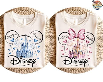 Mickey Minnie Ears Disney Trip Shirt, Mickey and Minnie Shirt, Disney 2026 Couple Shirts, Disney Vacation T-Shirt