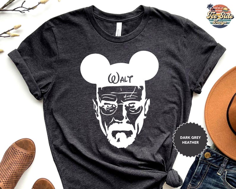 Walt Disney Shirt, Walter White Heisenberg Shirt, Disney Shirts, Walt White T-shirt, Walter White Shirt, Walt Breaking Bad Shirt image 2