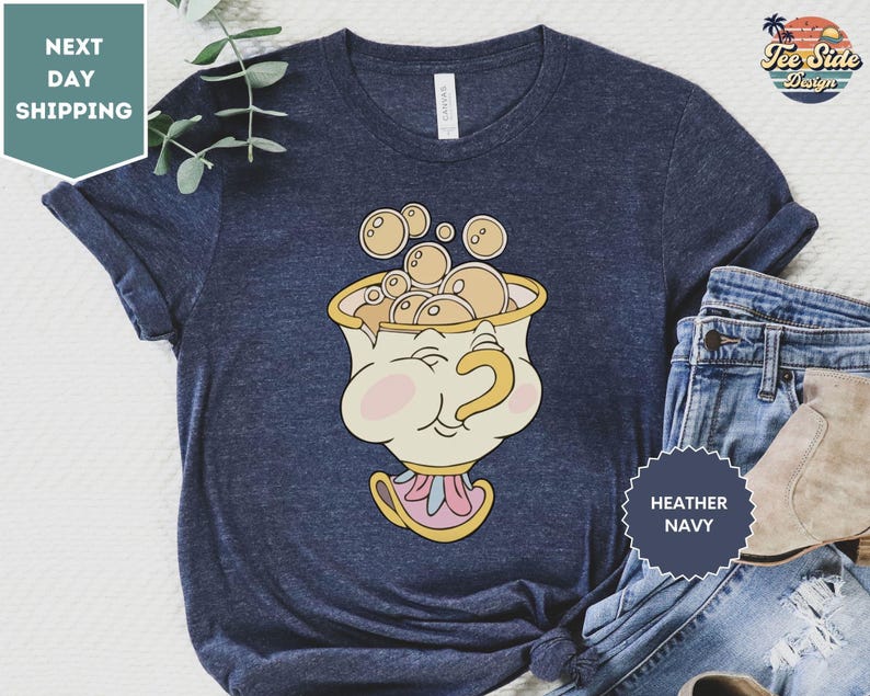 Chip Shirt, Beauty and The Beast Shirt, Disneyland Shirts, Disney Shirt, Disneyland Shirt, Disney World Shirt T-shirt image 1