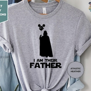 T-shirt « Je suis leur père », T-shirt Dark Vador, T-shirt fête des pères, T-shirt cadeau pour papa, T-shirt cadeau Disney, T-shirt papa fan de Star Wars image 1