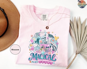 Retro The Most Magical Place On Earth Shirt, Mickey Disneyworld Shirts, Disney Tee, Disney 2026 Trip Disney Vacation Tee
