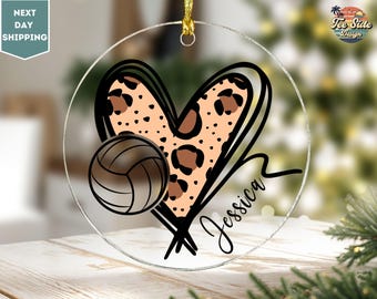 Personalized Volleyball Girl Ornament, Personal Volleyball Gift, Volleyball Lover Gift, Volleyball Xmas Ornament, Custom Volleyball Gift