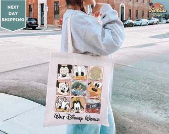 Walt Disney Tote Bag, Mickey and Friends Tote Bag, Mickey Tote Bag, Minnie Tote Bag, Disneyland Tote Bag, Vacation Tote Bag