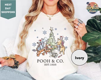 Comfort Colors Shirt, Winnie The Pooh Christmas Shirt, Christmas Shirt, Winnie The Pooh  Shirt, Winnie The Pooh Christmas Shirt