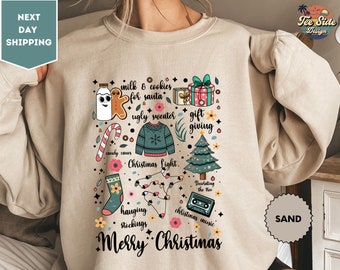 Retro Christmas Sweat, Santa Claus Sweat, Christmas Sweat, Merry Christmas, Christmas Vibes Sweatshirt