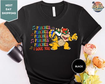 Peaches Shirt, Boho Graphic Shirt, Bowser Tee, Bowser Lover, Gift for Her
