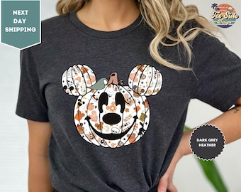 Mickey Pumpkin T-Shirt, Disney Pumpkin Shirt, Halloween Pumpkin Tee, Funny Mickey, Halloween Disney, Halloween Mickey