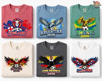World Game Soccer 2026 Country Teams Shirts, National Football Nations Shirts, Global World Game United States, International Football Tee