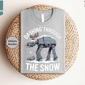 Star Wars Christmas AT-AT Walker Dashing Through The Snow T-Shirt, Disney Star Wars Christmas Tee, Disneyland Matching Christmas Shirt