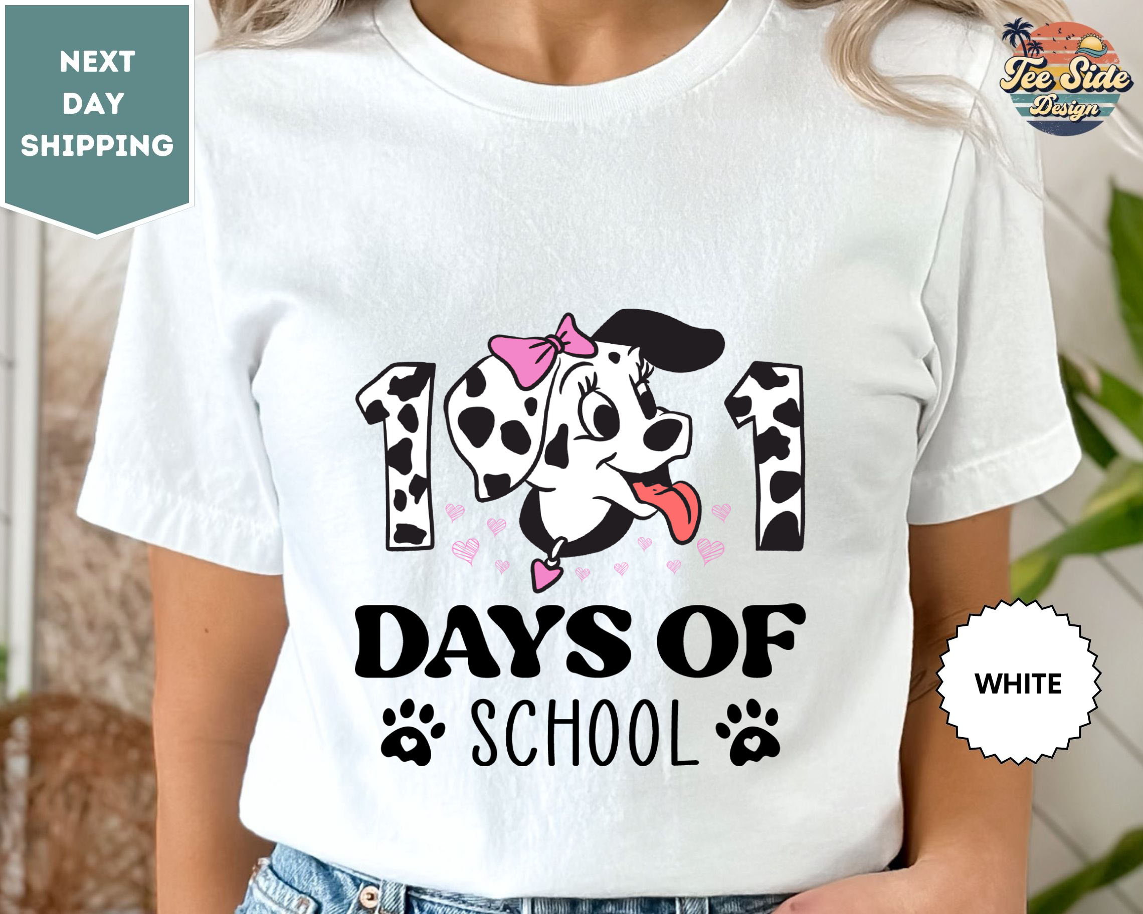 101 Days Of School Dalmatian Dog T-Shirt 101 Days Of School Dalmatian Dog T-Shirt