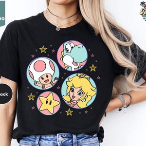Mario Princess Girls Shirt, Princess Peach Mario Shirt, Princess Peach T-Shirt, Super Mario Shirt, Mario Group Birthday