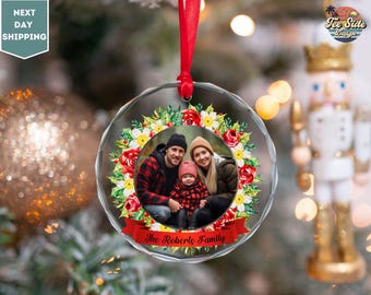 Custom Photo Ornament, Personalise with Your Picture, Personalized Family Christmas Ornaments, Family and Friends Gift