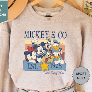 Mickey & Co. Est. 1928 Sweatshirt, Mickey And Friends Sweatshirt, Family Mickey and Mouse Shirt, Mickey Mouse Shirt, Mickey Co. Shirt