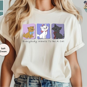 Disney Cats Shirt, Disney The Aristocats Bonjour Shirt, Everybody Wants To Be A Cats Shirt, Disneyland Trip T-Shirt