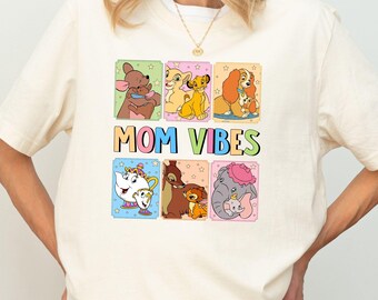 Retro Disney Mom Vibes Shirt, Duchess, Perdita, Mrs. Potts, Helen Parr, Mrs. Jumbo T-shirt, Disney Mom Shirt, Disneyland Mom
