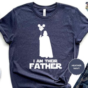 T-shirt « Je suis leur père », T-shirt Dark Vador, T-shirt fête des pères, T-shirt cadeau pour papa, T-shirt cadeau Disney, T-shirt papa fan de Star Wars image 2