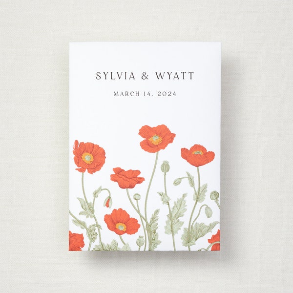 California Poppy Seed Packet Favor | Personalized Seed Packet Favor | Custom Seed Packets | Floral Wedding Favors | Personalized Favor